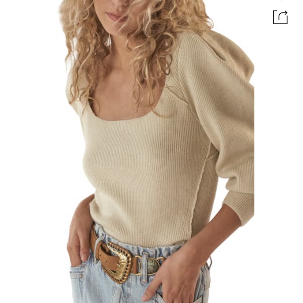 Free People Safron Open Back Sweater